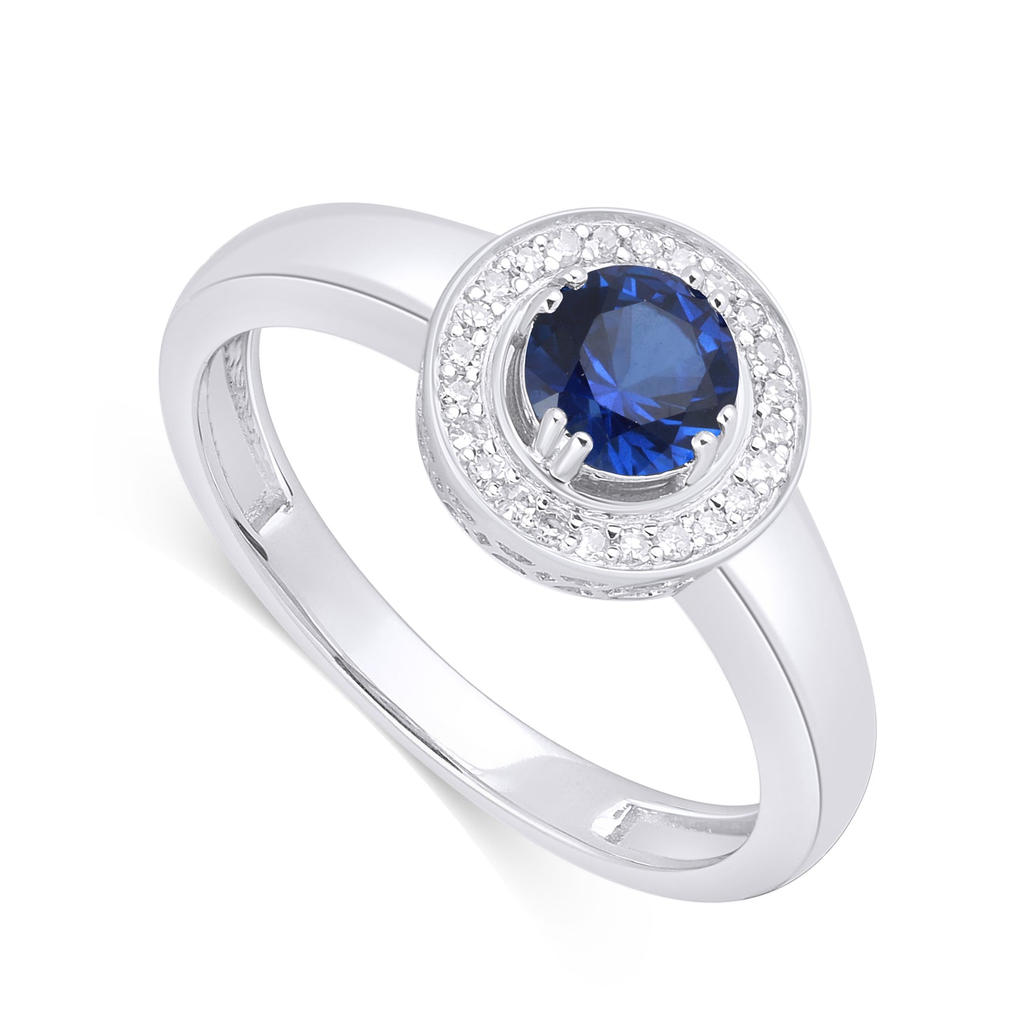 10K White Gold 0.09-0.10 Cttw Diamond Ring