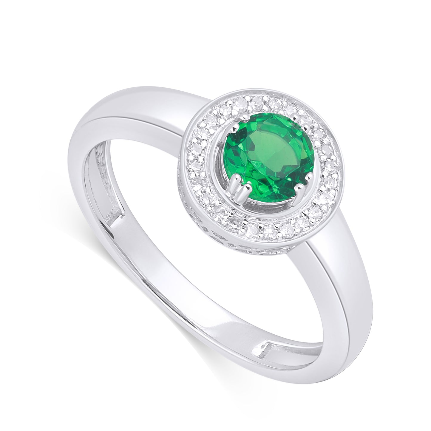 10K White Gold 0.09-0.10 Cttw Diamond Ring
