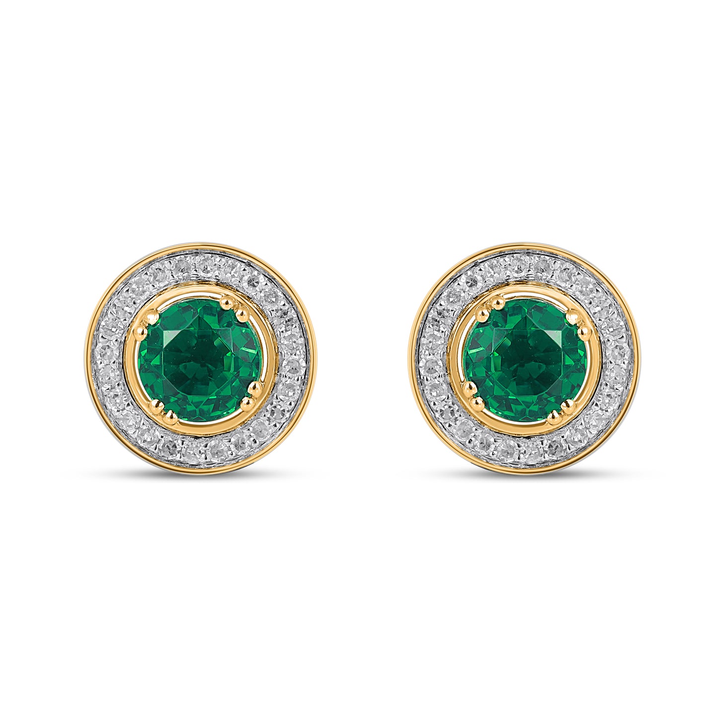 10K Yellow Or White Gold Diamond  Earring