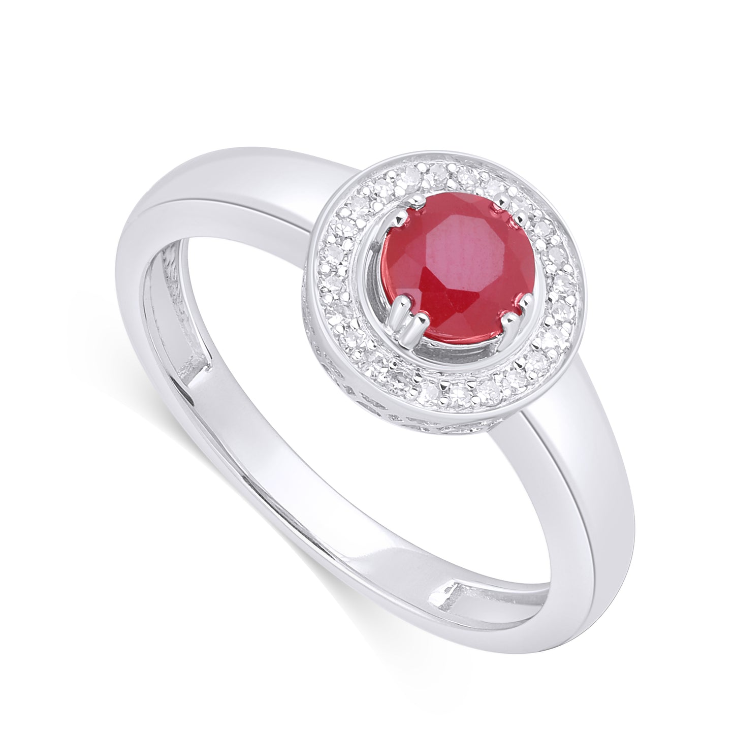 10K White Gold 0.09-0.10 Cttw Diamond Ring
