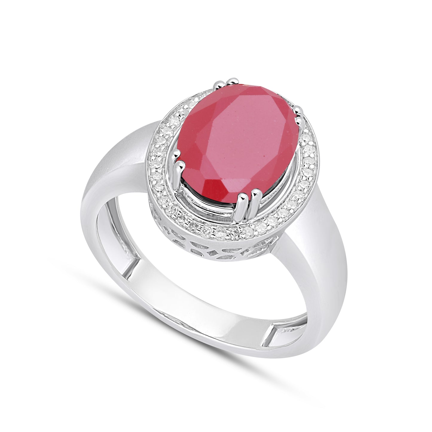 10K White Gold 0.14-0.15 Cttw Diamond Ring