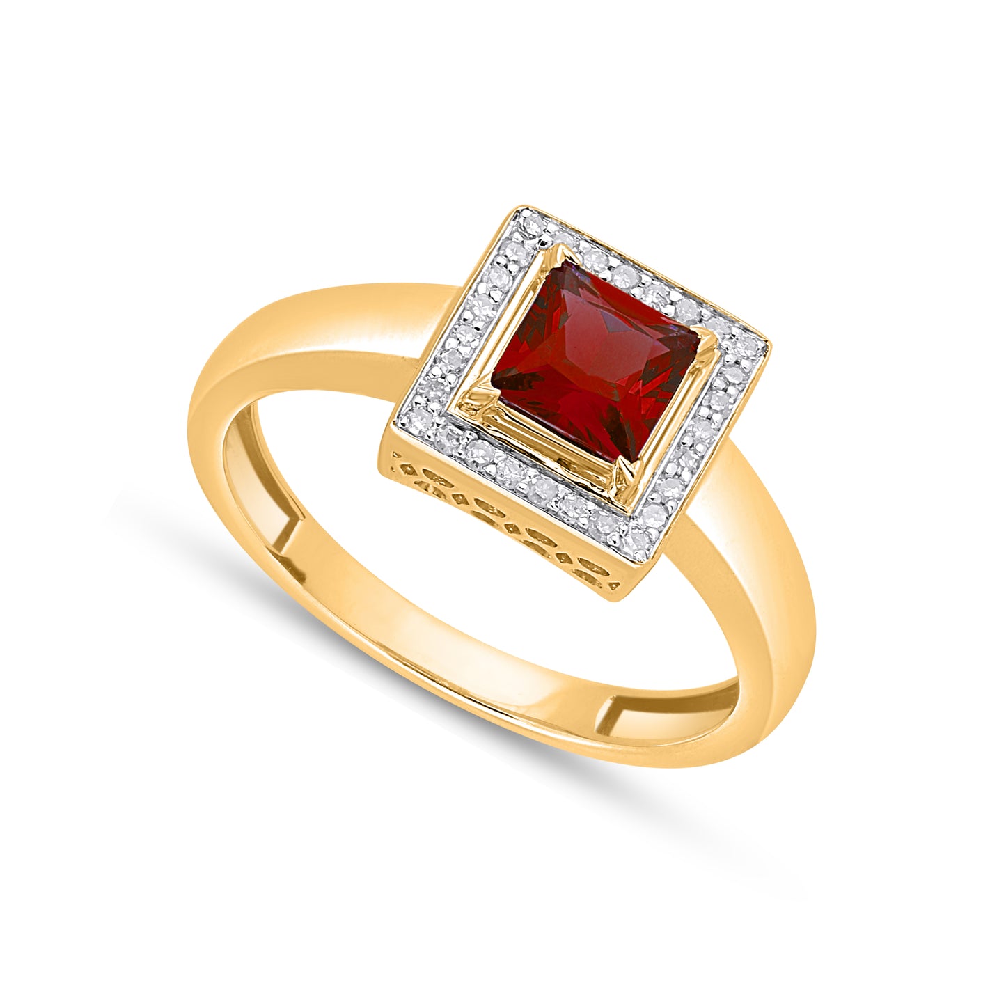 10K Yellow Gold 0.11 Cttw Diamond Ring