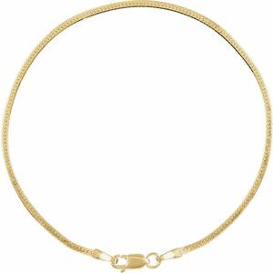 14K Yellow Gold Herringbone Chain, Length: 7 In, Width: 1.6 Mm