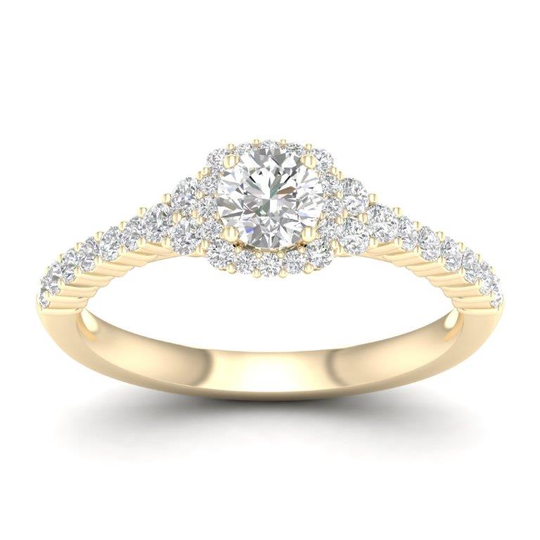 14K Yellow Or White Gold 0.75 Cttw Diamond  Ladies Ring