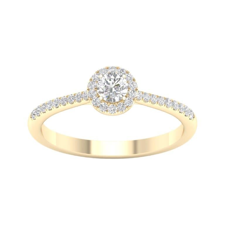 14K Yellow Gold 0.33 Cttw Diamond  Ladies Ring