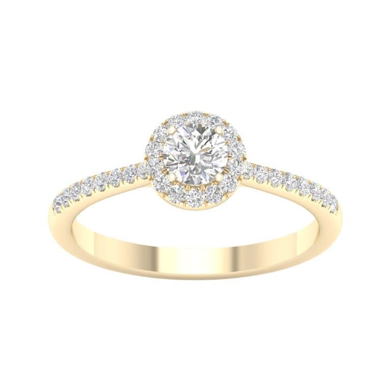 14K Yellow Gold 0.50 Cttw Diamond  Ladies Ring
