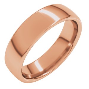 18K Yellow Or White Or Rose Gold Comfort-Fit European-Style Band