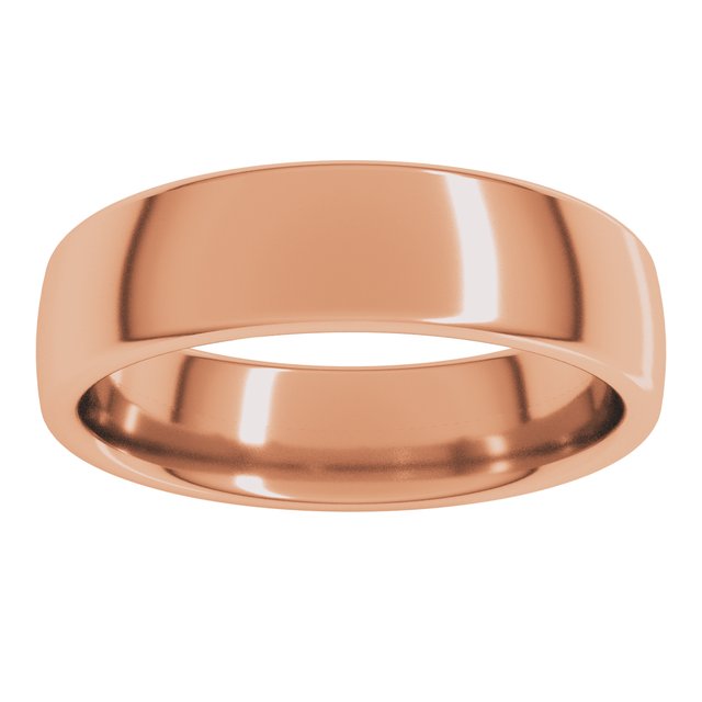 14K Yellow Or White Or Rose Gold Comfort-Fit Standard Weight European-Style Band