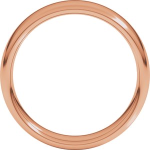 18K Yellow Or White Or Rose Gold Comfort-Fit European-Style Band
