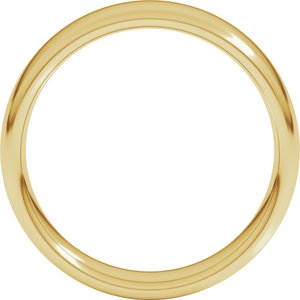 18K Yellow Or White Or Rose Gold Comfort-Fit European-Style Band