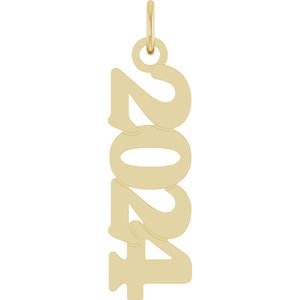 14K Yellow Gold 2024 19.1 X 5.4 Mm Polished Petite Year Pendant
