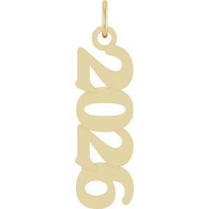 14K Yellow Gold 2026 19.1 X 5.4 Mm Polished Petite Year Pendant