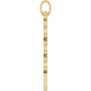 14K Yellow Gold 2025 19.1 X 5.4 Mm Polished Petite Year Pendant