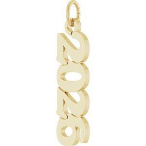 14K Yellow Gold 2026 19.1 X 5.4 Mm Polished Petite Year Pendant