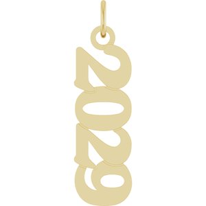 14K Yellow Gold 2029 19 X 5.4 Mm Polished Petite Year Pendant