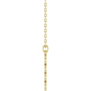 14K Yellow Gold 2026 19.1 X 5.4 Mm 18 In Polished Petite Year Necklace