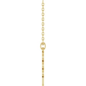 14K Yellow Gold 2025 19.1 X 5.4 Mm 18 In Polished Petite Year Necklace