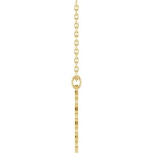 14K Yellow Gold 2029 19 X 5.4 Mm 18 In Polished Petite Year Necklace