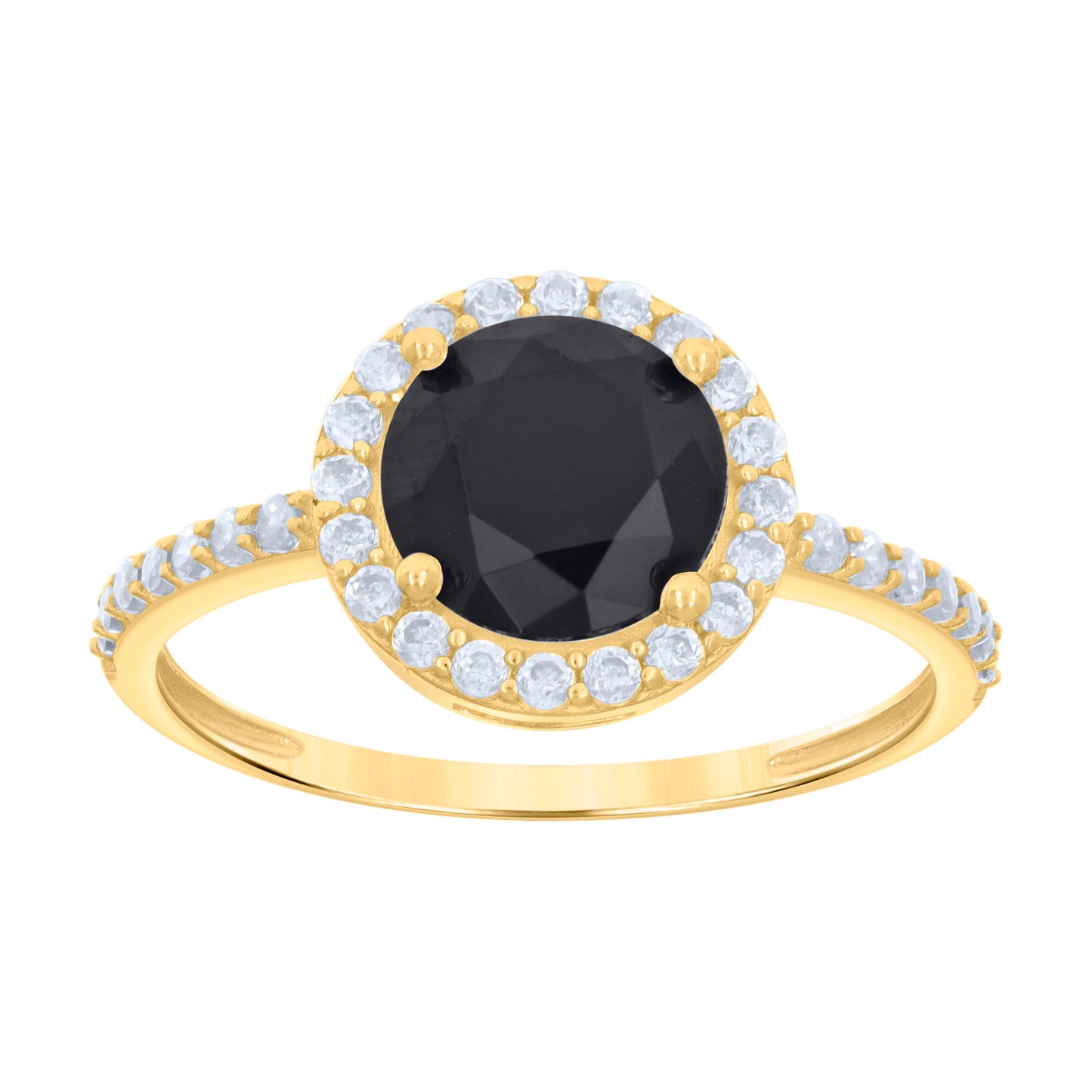 10K Yellow Gold Womens Cubic-Zirconia Bridal Anniversary Engagement Wedding Ring