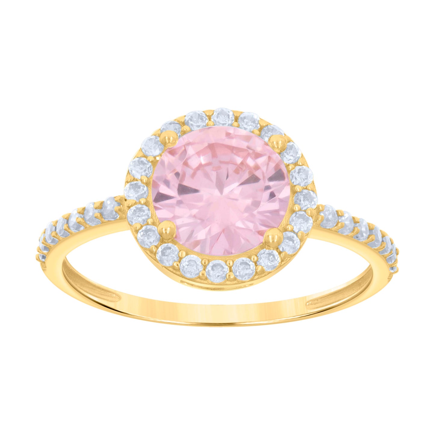 10K Yellow Gold Womens Cubic-Zirconia Bridal Anniversary Engagement Wedding Ring