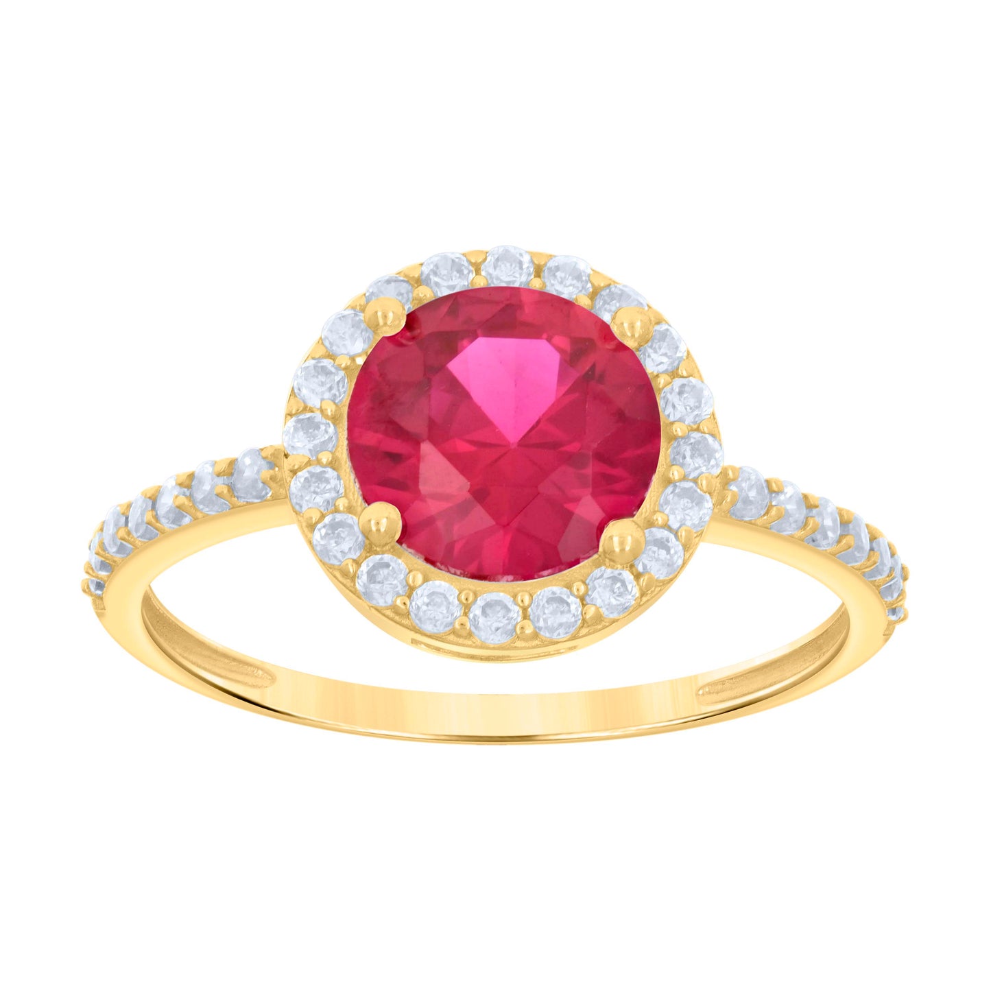 10K Yellow Gold Womens Cubic-Zirconia Bridal Anniversary Engagement Wedding Ring