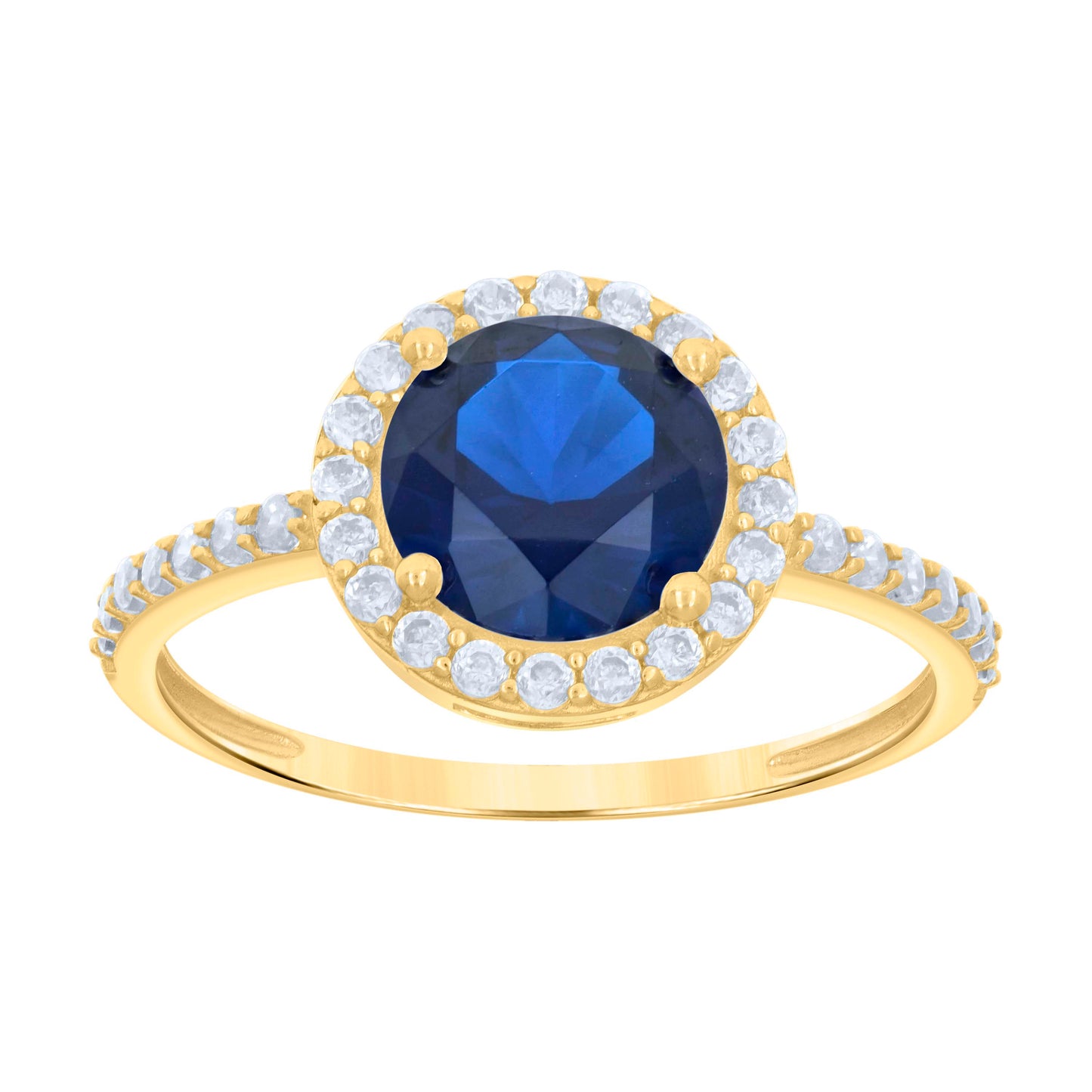 10K Yellow Gold Womens Cubic-Zirconia Bridal Anniversary Engagement Wedding Ring