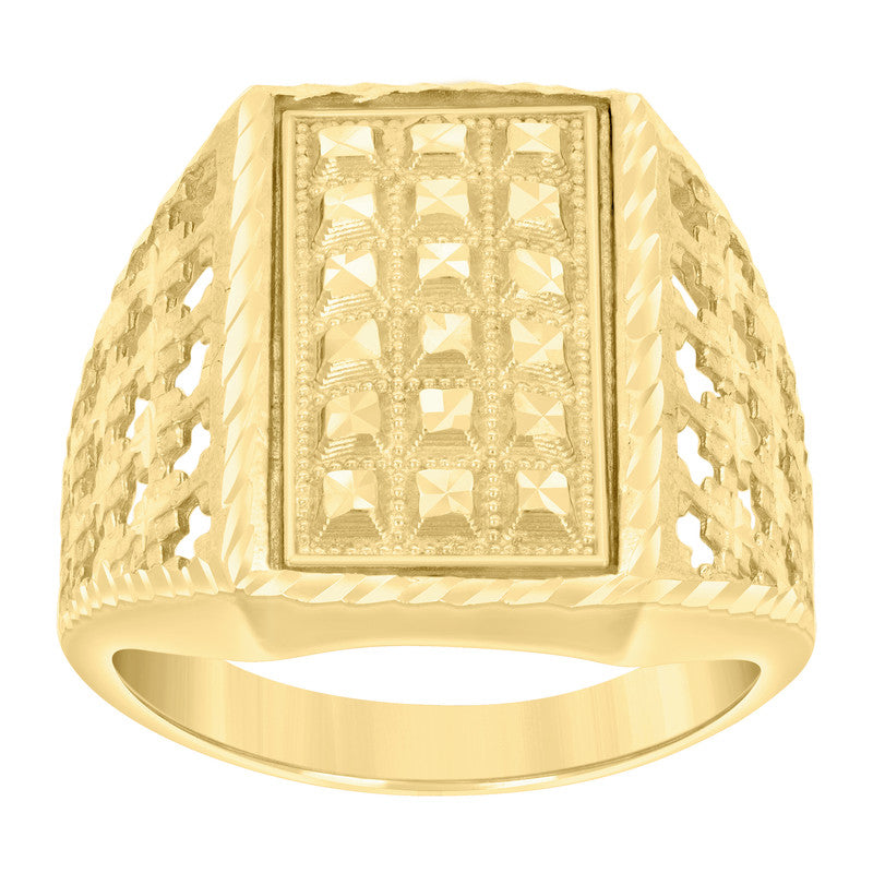 10kt Yellow Gold Mens Fashion Ring
