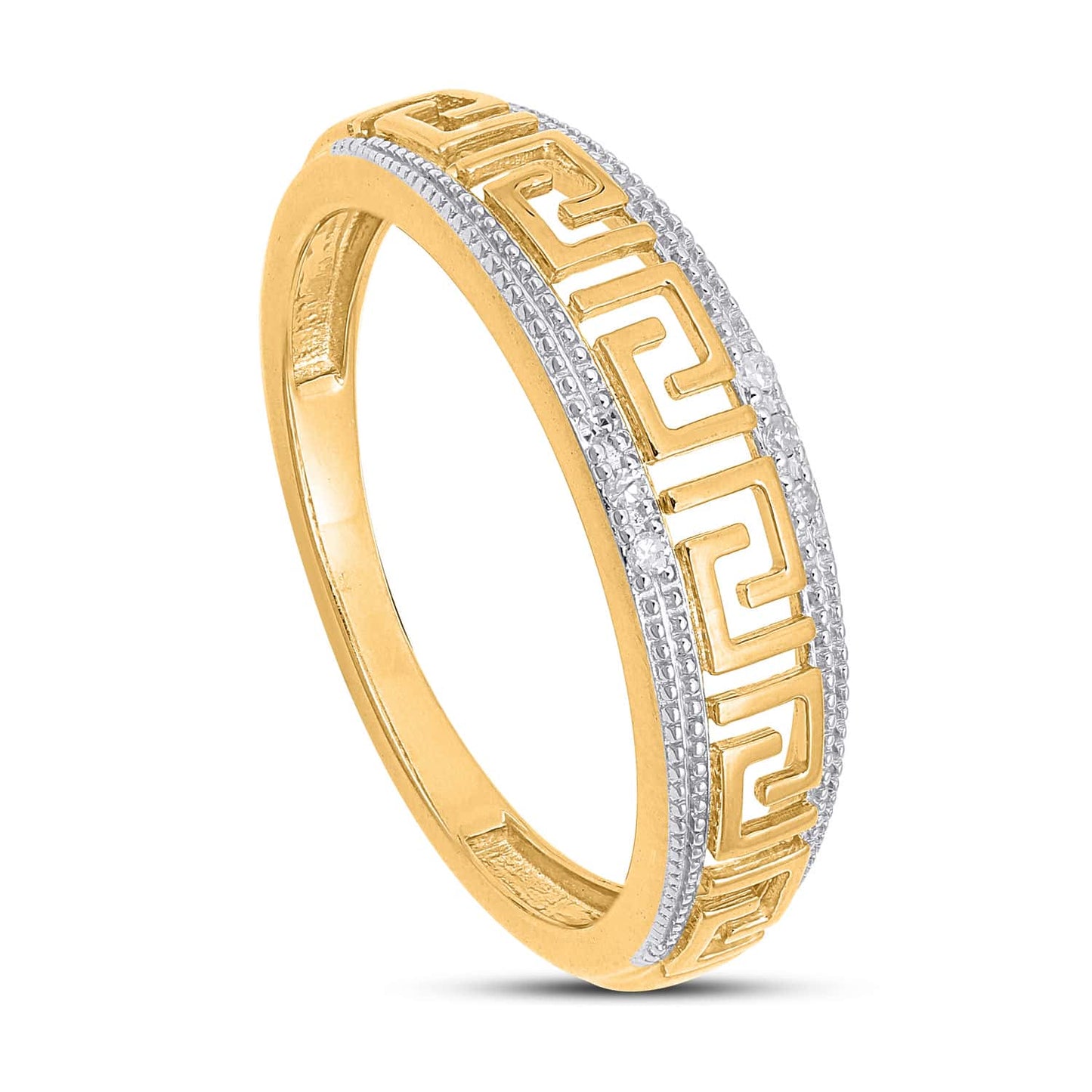 925 Sterling Silver 0.03 Cttw Diamond Ladies Band