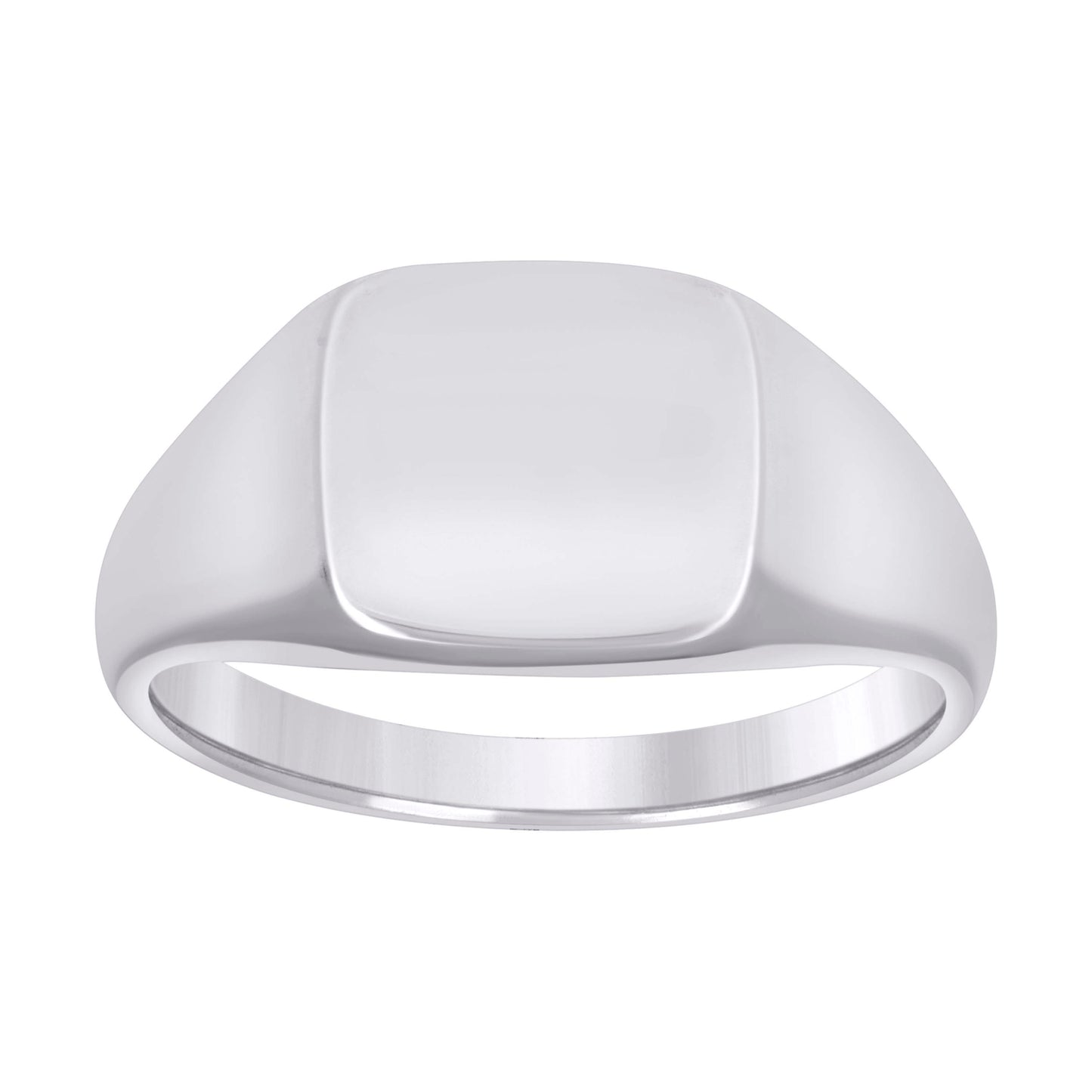 Sterling Silver Unisex Square Head Signet Bridal Anniversary Wedding Engagement Band Ring