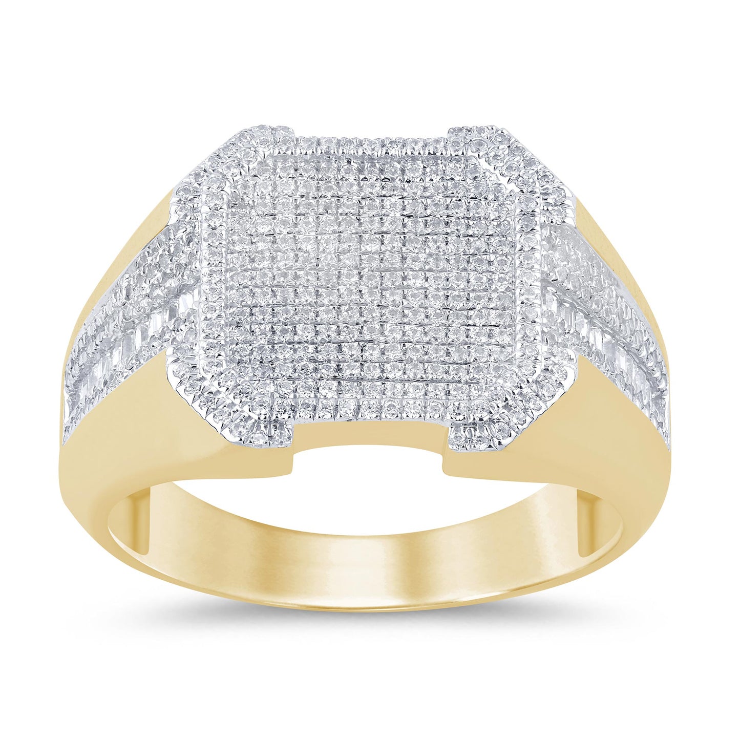10K Yellow Gold 0.53 Cttw Diamond Mens Ring