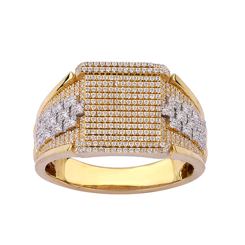 10K Two Tone Gold 0.60 Cttw Diamond Mens Ring