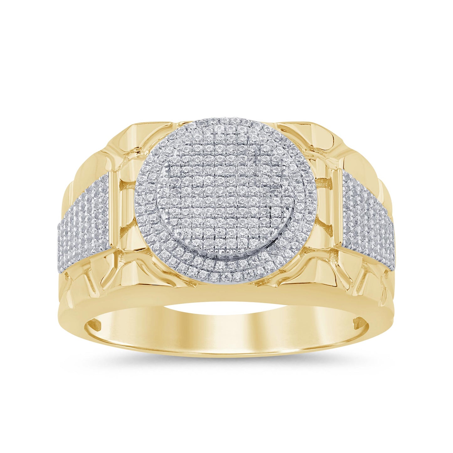 10K Yellow Gold 0.38 Cttw Diamond Mens Ring