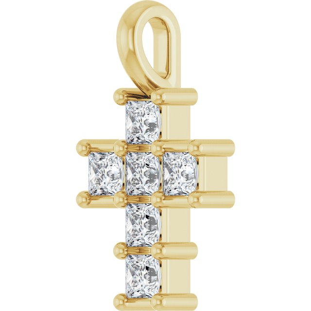 14K Yellow Or White Gold Vs, F+ Polished Lab-Grown Diamond Pendant