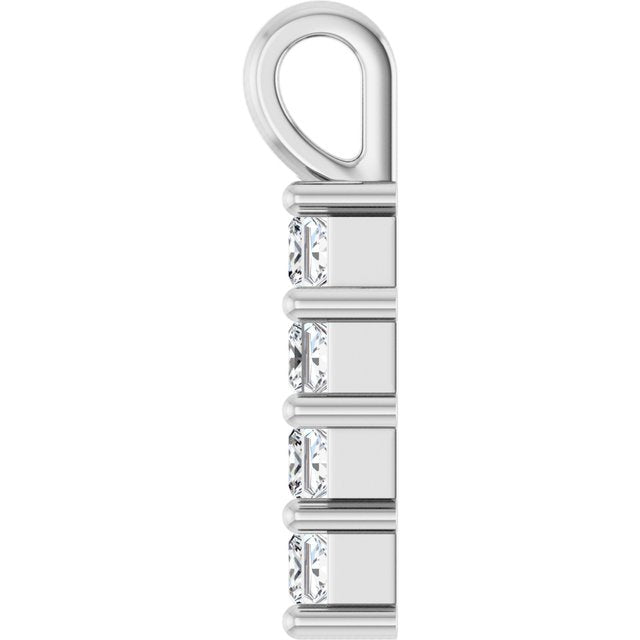 14K Yellow Or White Gold Vs, F+ Polished Lab-Grown Diamond Pendant