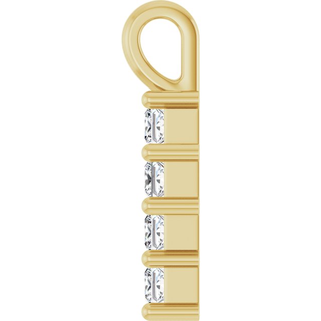 14K Yellow Or White Gold Vs, F+ Polished Lab-Grown Diamond Pendant