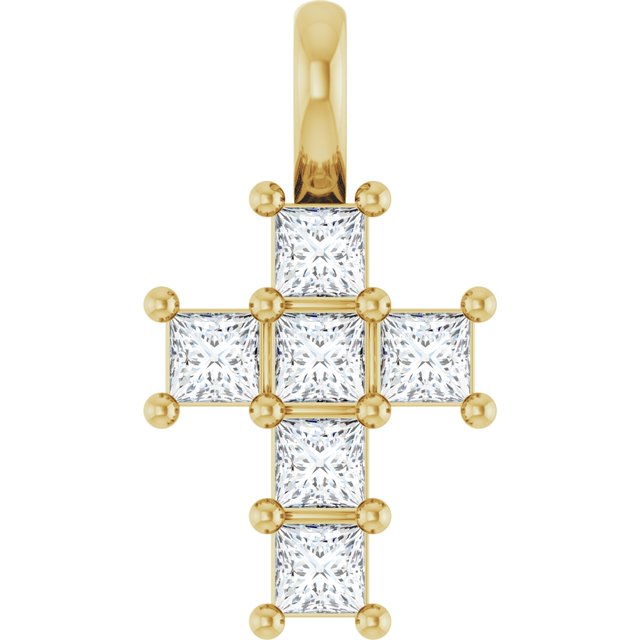 14K Yellow Or White Gold Vs, F+ Polished Lab-Grown Diamond Pendant