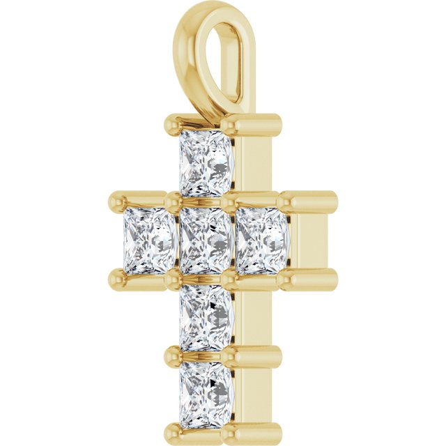 14K Yellow Or White Gold Vs, F+ Polished Lab-Grown Diamond Pendant