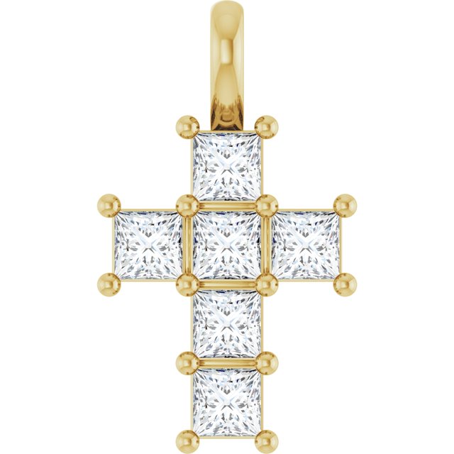 14K Yellow Or White Gold Vs, F+ Polished Lab-Grown Diamond Pendant
