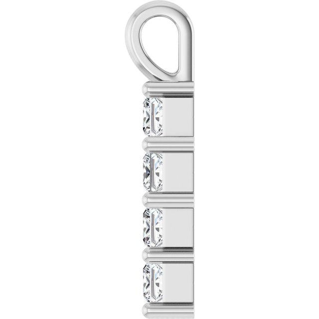 14K Yellow Or White Gold Vs, F+ Polished Lab-Grown Diamond Pendant