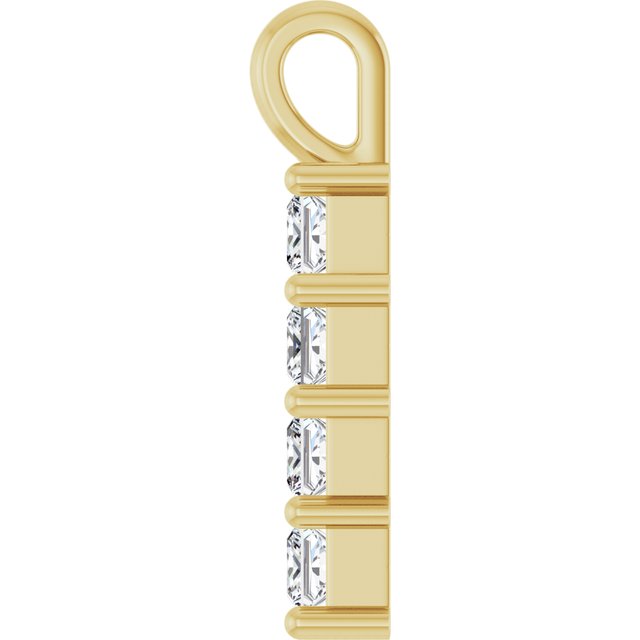 14K Yellow Or White Gold Vs, F+ Polished Lab-Grown Diamond Pendant