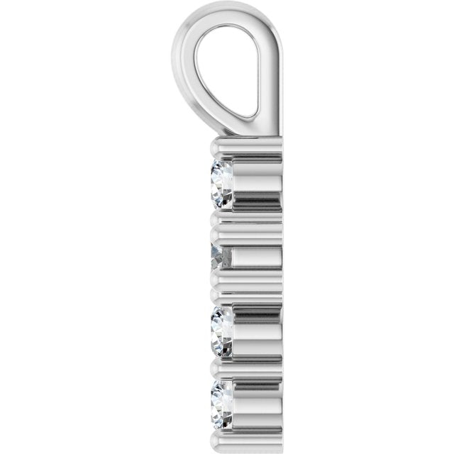 14K Yellow Or White Gold Vs, F+ Polished Lab-Grown Diamond Pendant