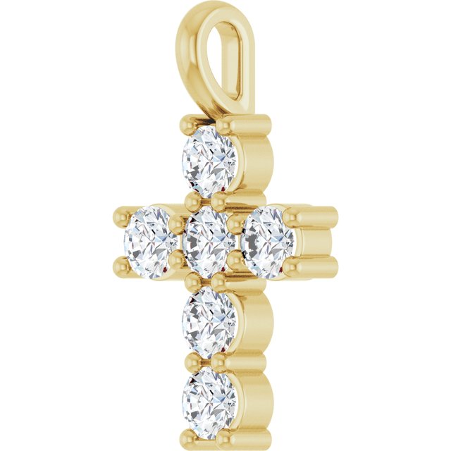 14K Yellow Or White Gold Vs, F+ Polished Lab-Grown Diamond Pendant