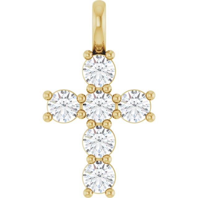 14K Yellow Or White Gold Vs, F+ Polished Lab-Grown Diamond Pendant