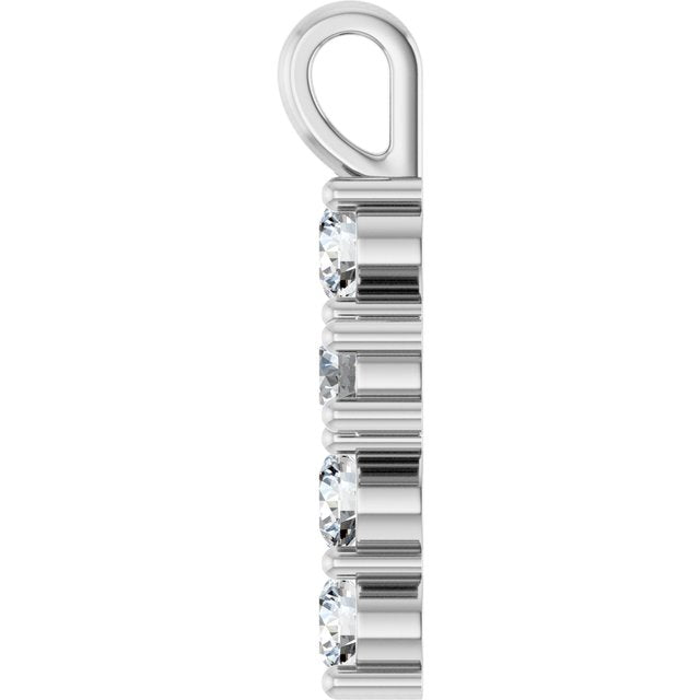14K Yellow Or White Gold Vs, F+ Polished Lab-Grown Diamond Pendant