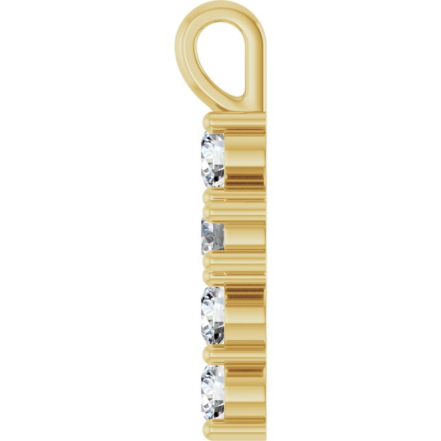 14K Yellow Or White Gold Vs, F+ Polished Lab-Grown Diamond Pendant