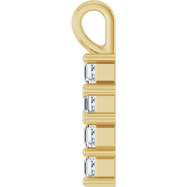 14K Yellow Or White Gold Vs, F+ Polished Lab-Grown Diamond Pendant