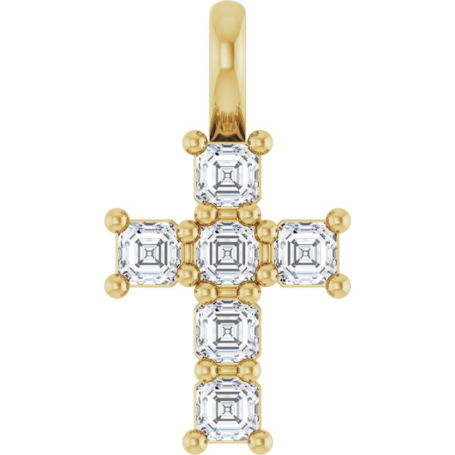 14K Yellow Or White Gold Vs, F+ Polished Lab-Grown Diamond Pendant