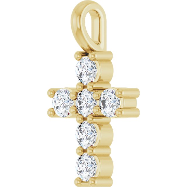 14K Yellow Or White Gold Vs, F+ Polished Lab-Grown Diamond Pendant