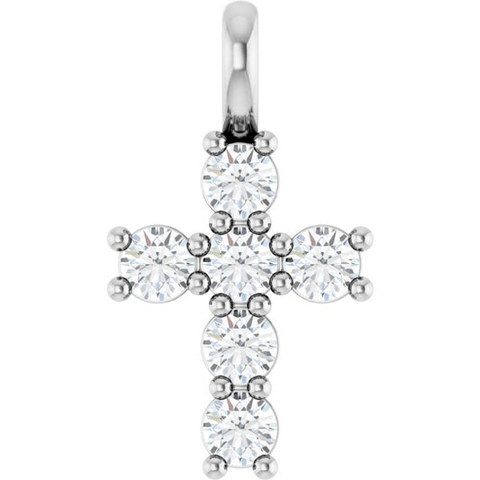 14K Yellow Or White Gold Vs, F+ Polished Lab-Grown Diamond Pendant