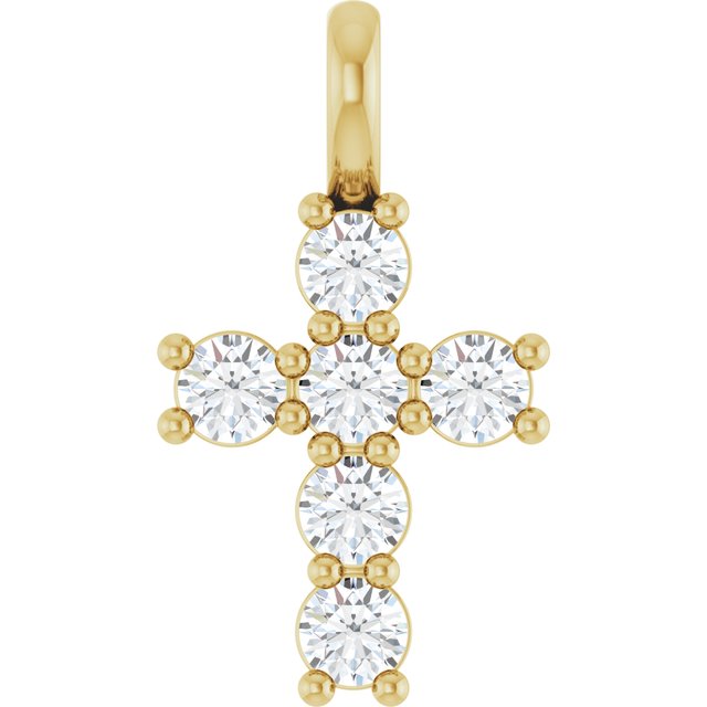 14K Yellow Or White Gold Vs, F+ Polished Lab-Grown Diamond Pendant